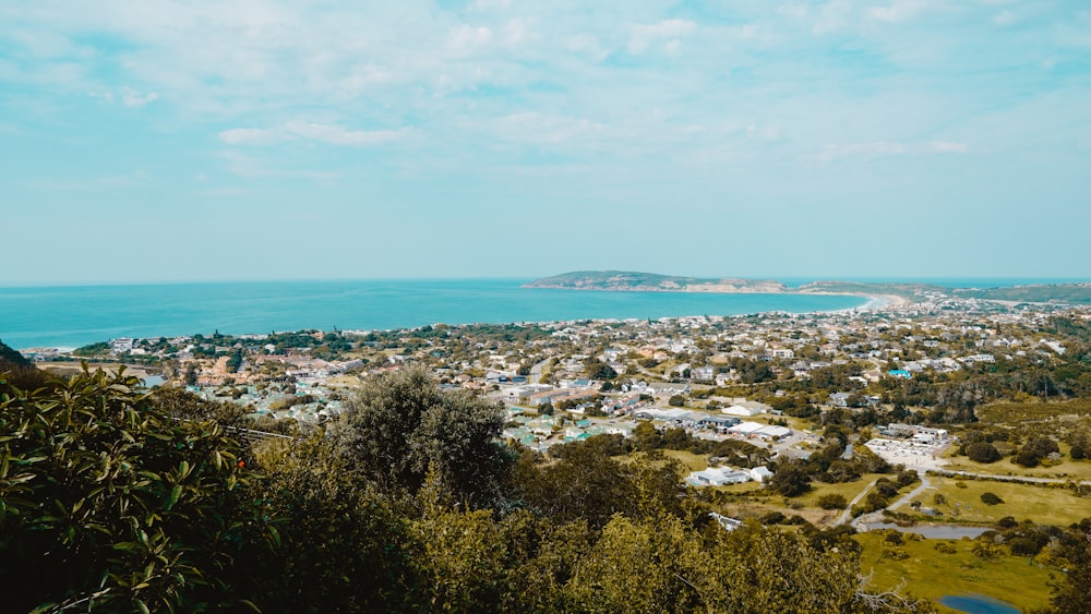 a view of a city and a body of water