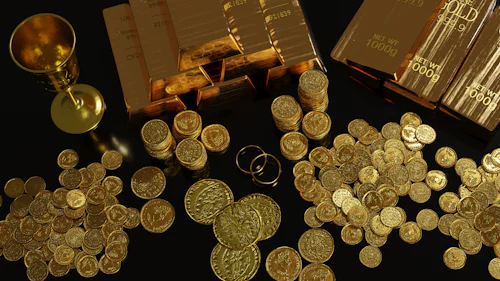 Gold treasure box