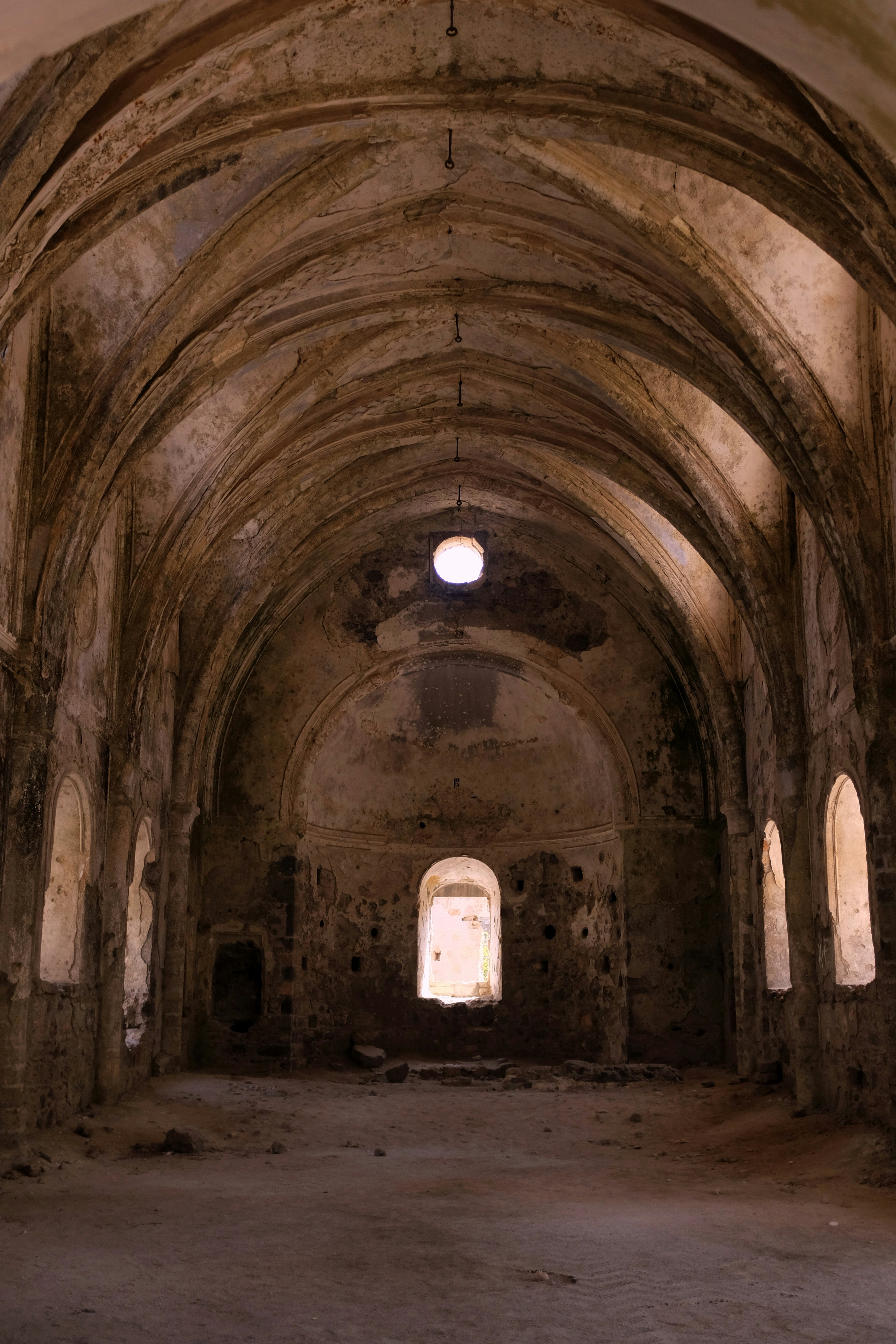 An old building with numerous windows