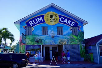a building with a mural on the side of it