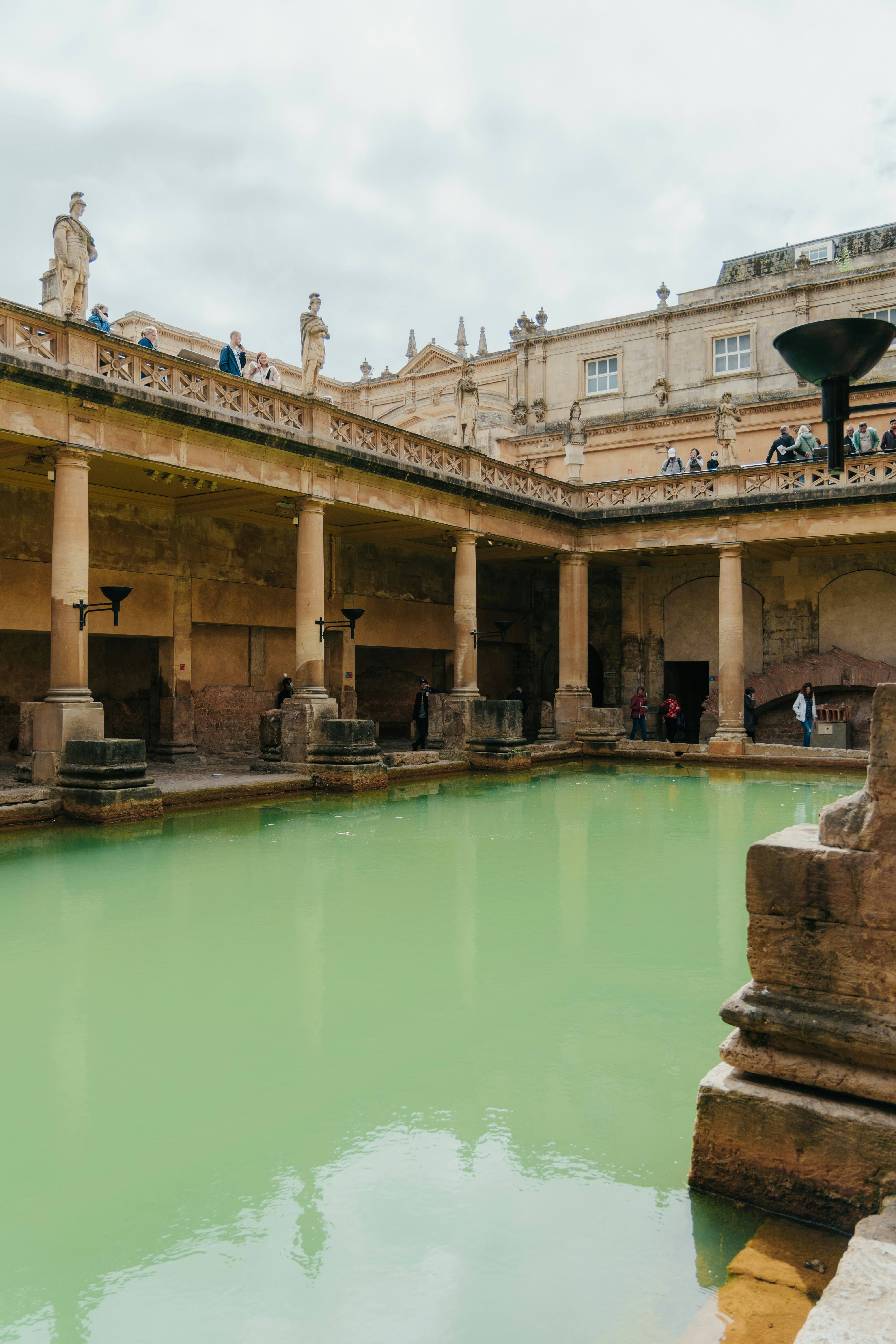 A large pool of green water in a building photo – Free Wallpaper Image ...