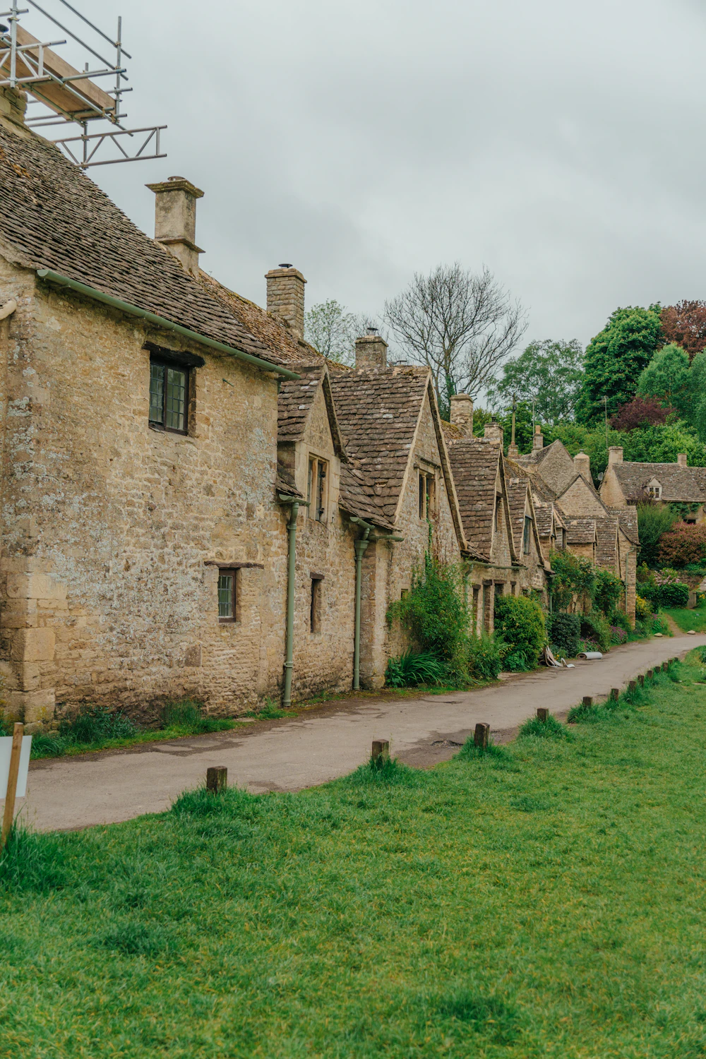 Row of old stone houses