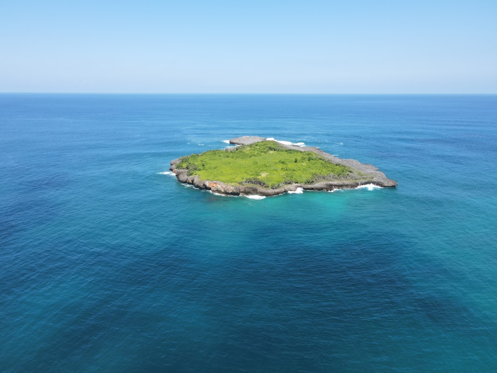 an island in the middle of the ocean