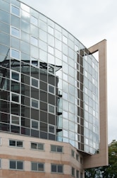 A completed commercial building reflecting modern design.