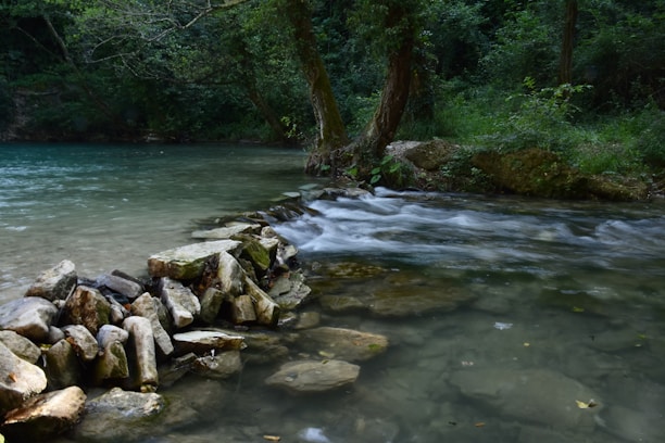 Gentle flowing river symbolizing calm progress and steady movement forward.