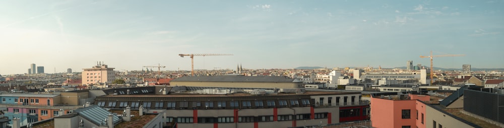 a view of a city from a roof top