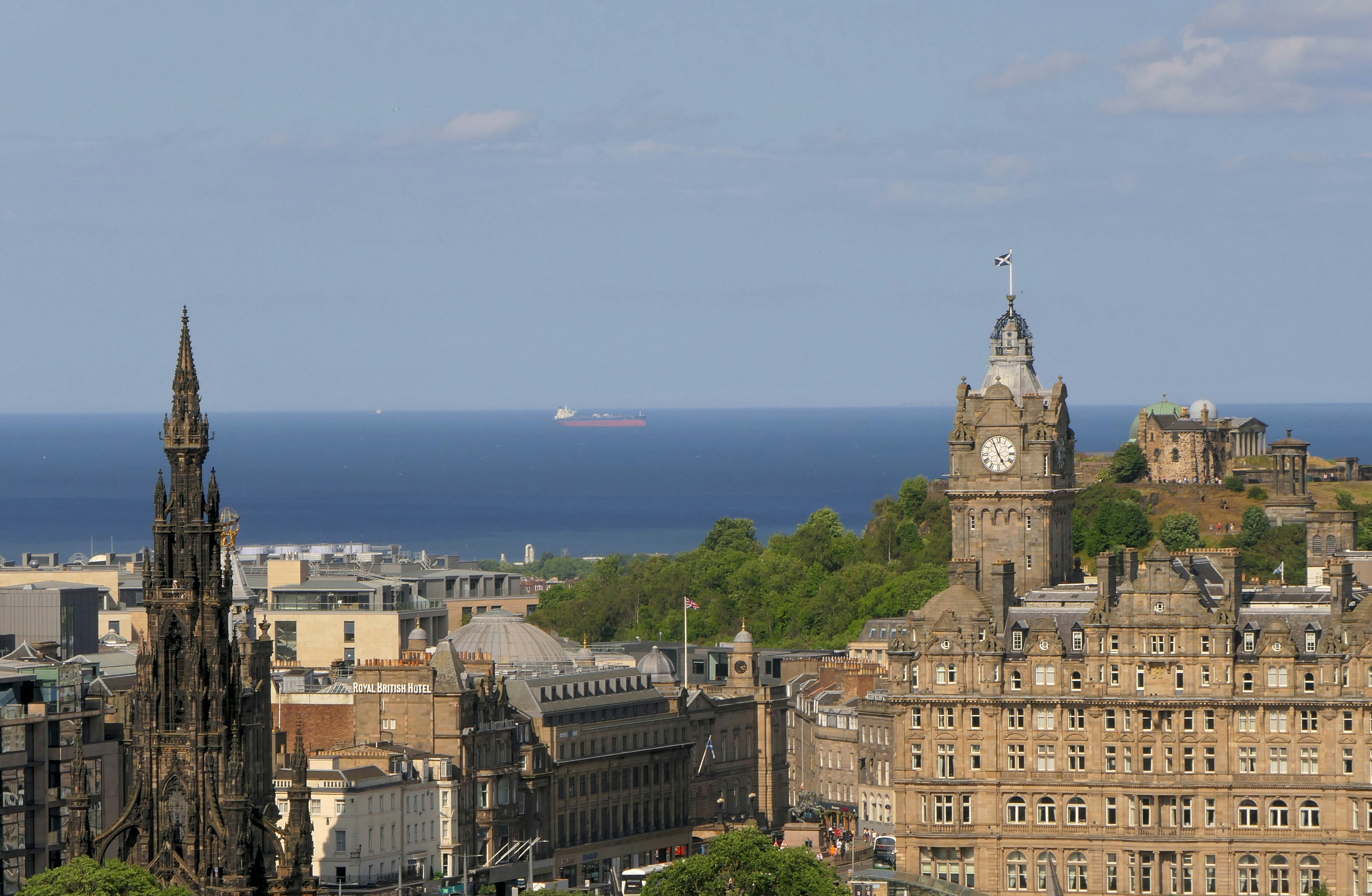 A map showing the departure point in Edinburgh.