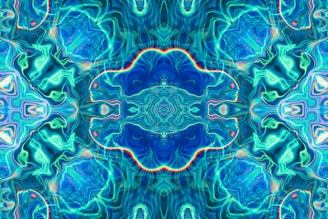 A user saving their unique kaleidoscope design on a sleek digital interface.