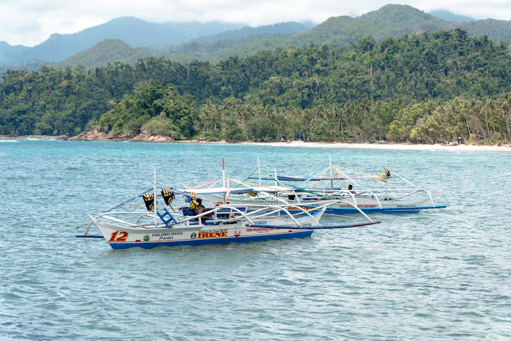 a couple of boats that are in the water