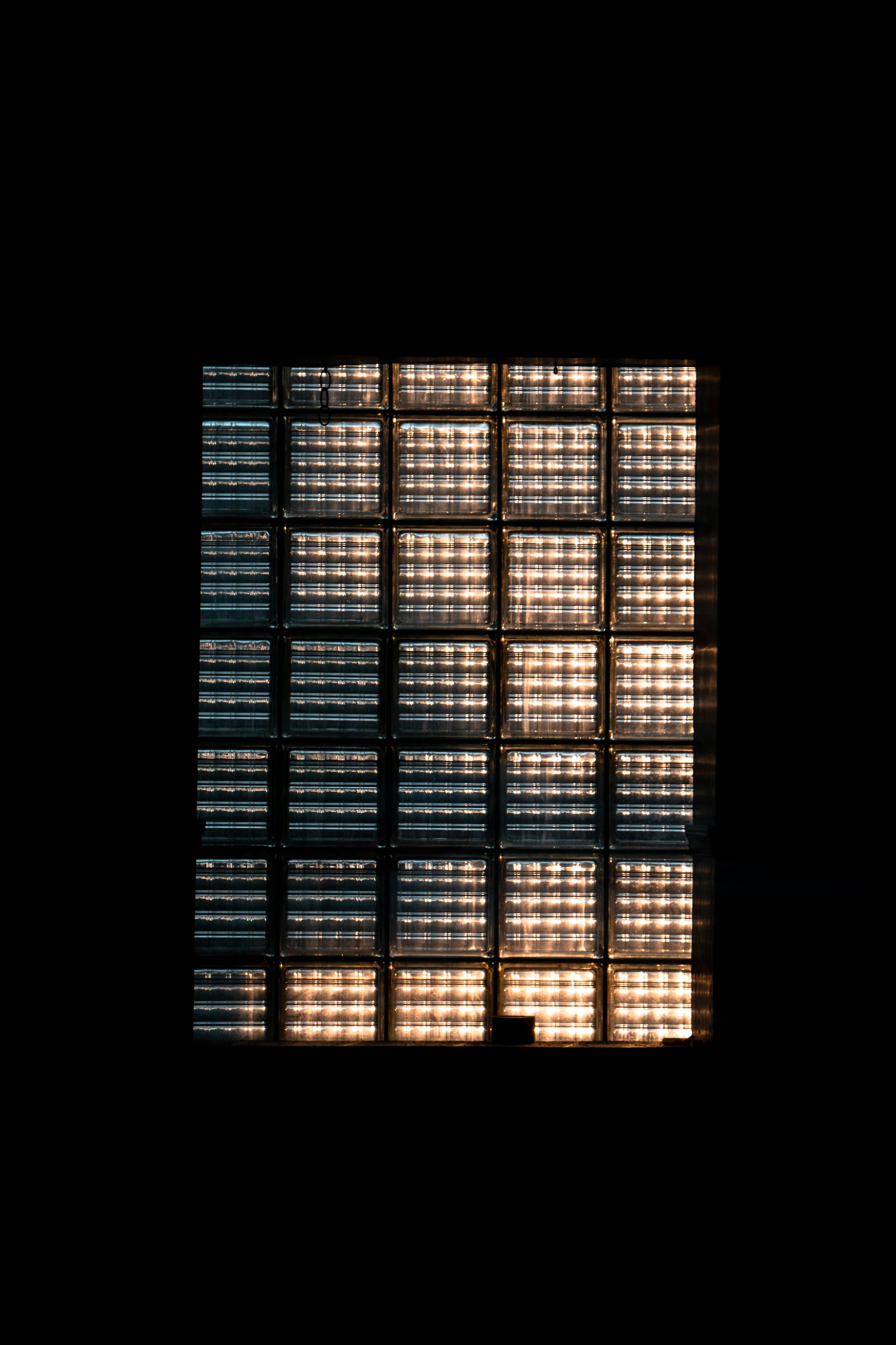 a black background with a bunch of windows