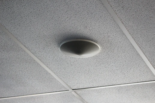 a round hole in the ceiling of a room