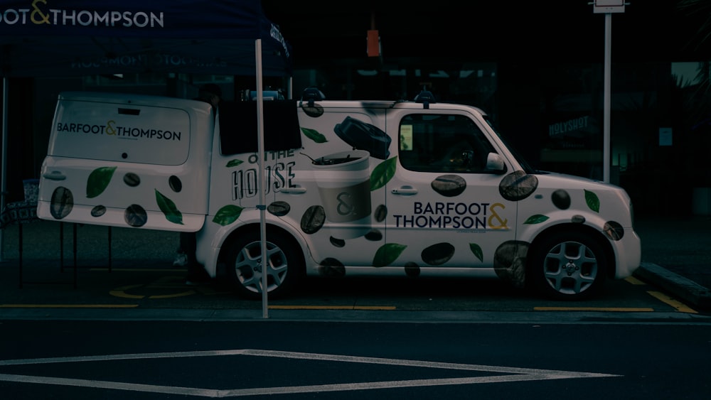 a food truck parked on the side of the road