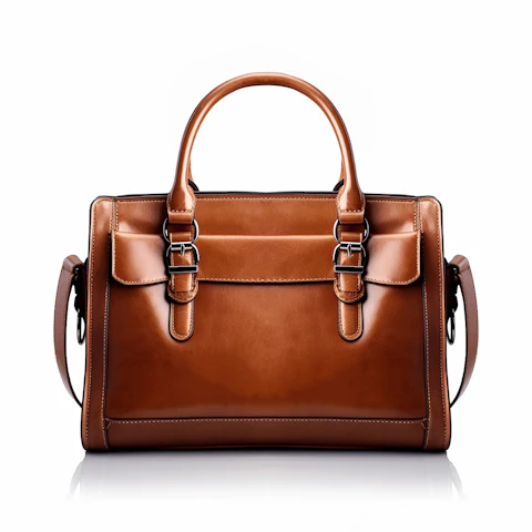 Top-Handle Bag, Brown