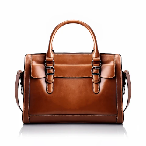 Top-Handle Bag, Brown