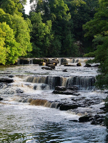 Triple flight of falls on the River Ure at Aysgarth