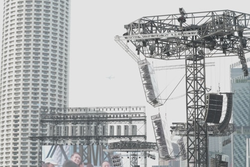 A panoramic shot of a large-scale infrastructure project with integrated AV and IT systems in action.