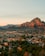 A serene Sedona red rock landscape at sunset, symbolizing peace and transformation.