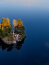 Cottage on private island, Lake Rosseau real estate snapshot.