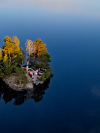 Private island cottage on Lake Rosseau with serene waterfront views and dock.