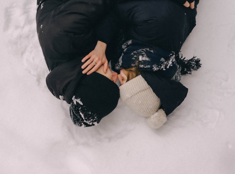 Cozy sit in snow