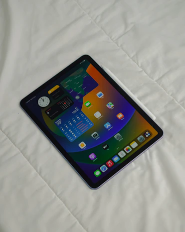An open ebook on a tablet showing tips for better sleep.