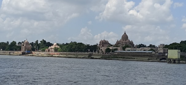A serene view of the Krishna Janmabhoomi temple complex bathed in morning light.