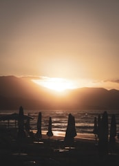 Sunset over the beach at Nuevo Altata.