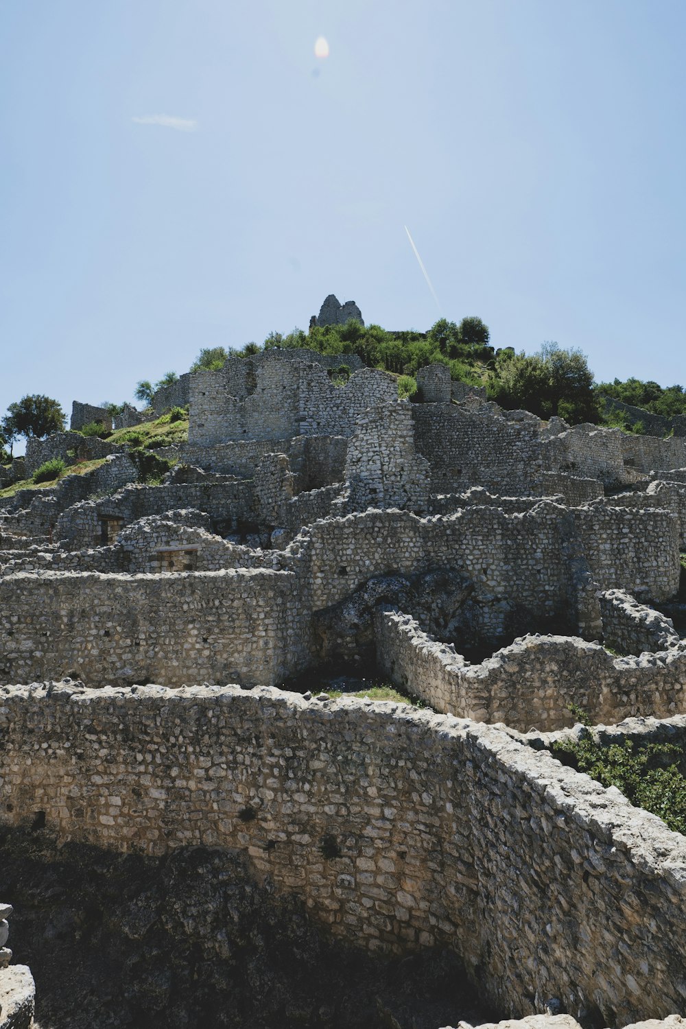 the ruins of the ancient city of pompei