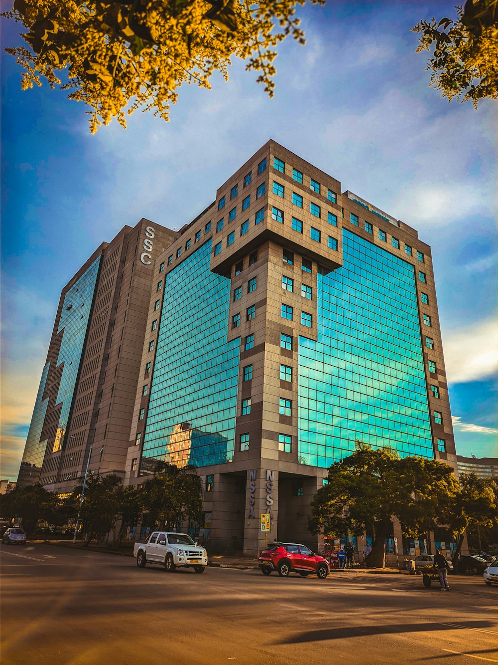 a very tall building with a lot of windows