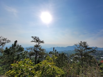 A scenic view of a popular travel destination with clear skies and vibrant landscape.