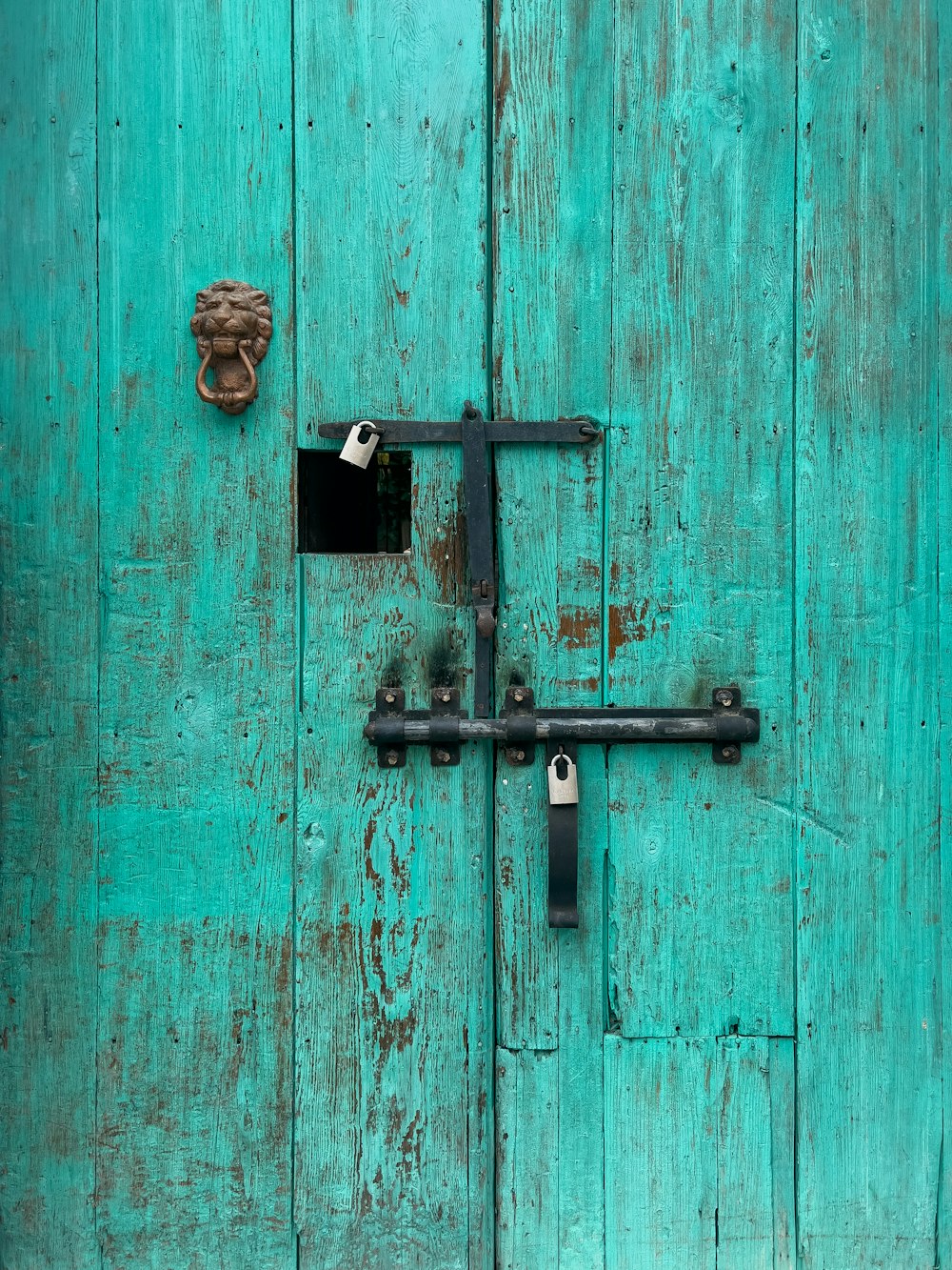 a close up of a door with a lock on it