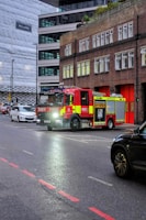 The modern fire engine of käru tuletõrje selts parked in front of the fire station in Järva region.