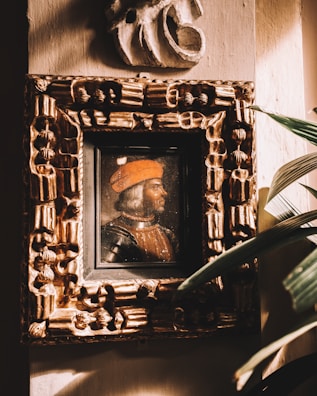 Portrait of an unknown historical figure recently uncovered in an archive.