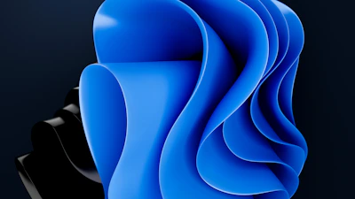 Abstract minimalist design with blue and gold tones representing growth and stability.