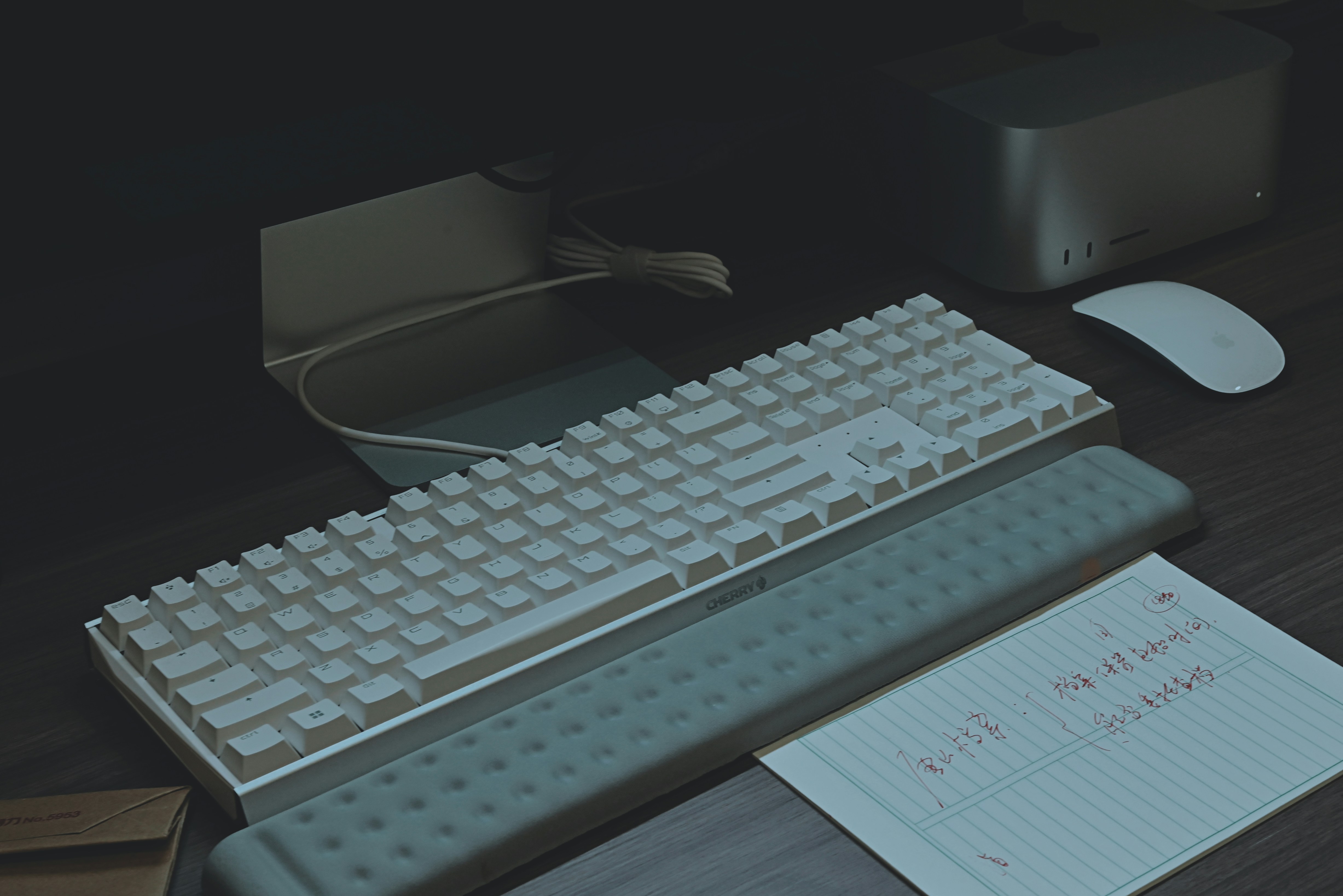 Computer keyboard on desk