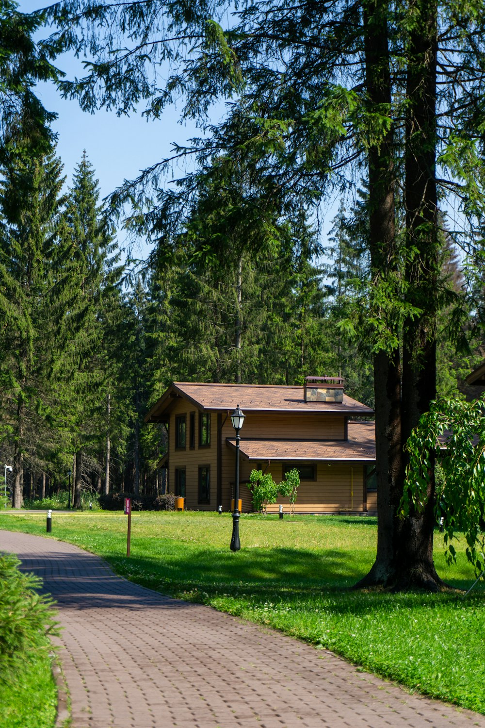 a house in the middle of a park