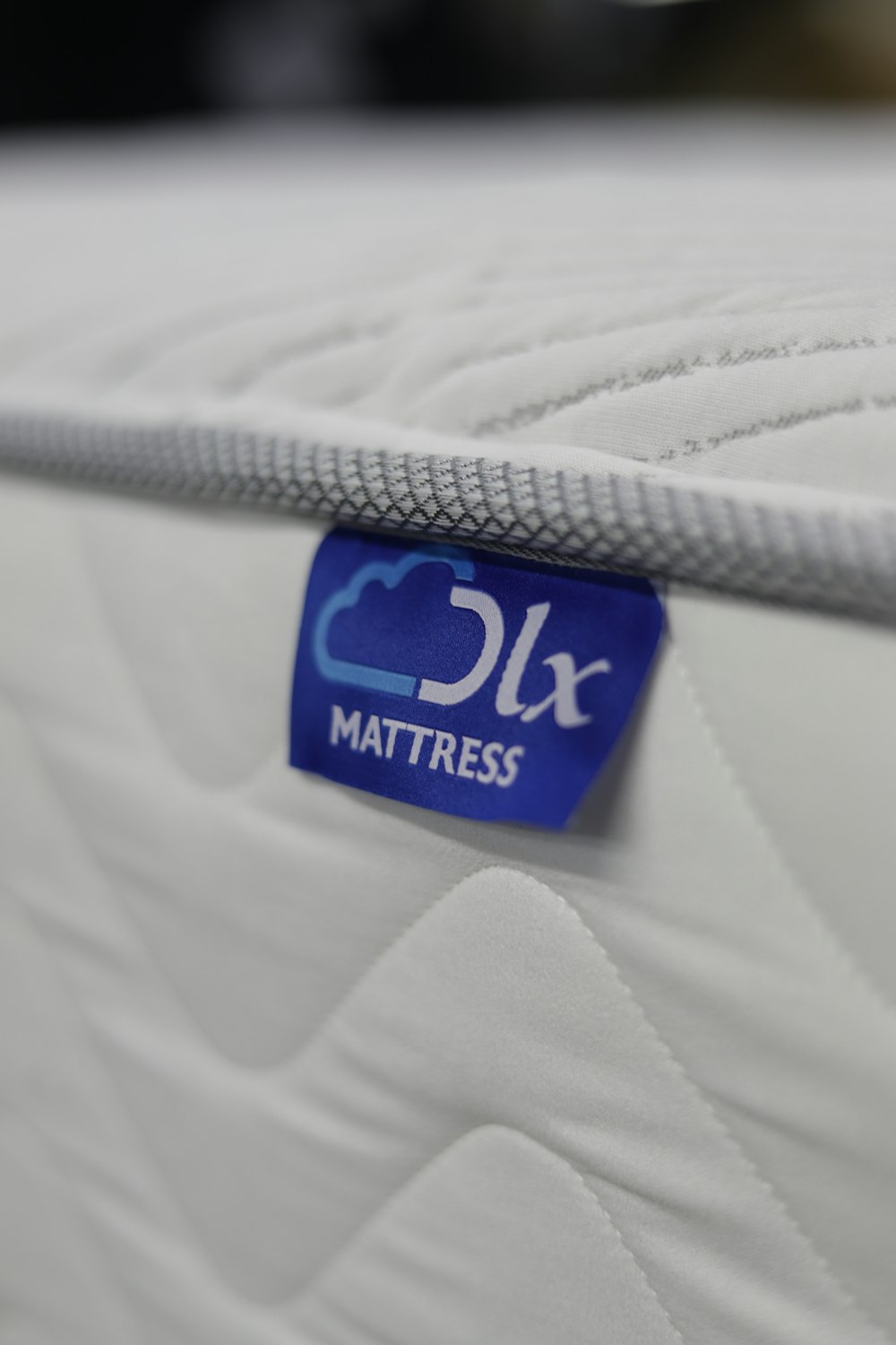 a mattress that has a label on it
