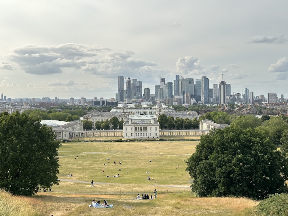 a view of a city from a hill