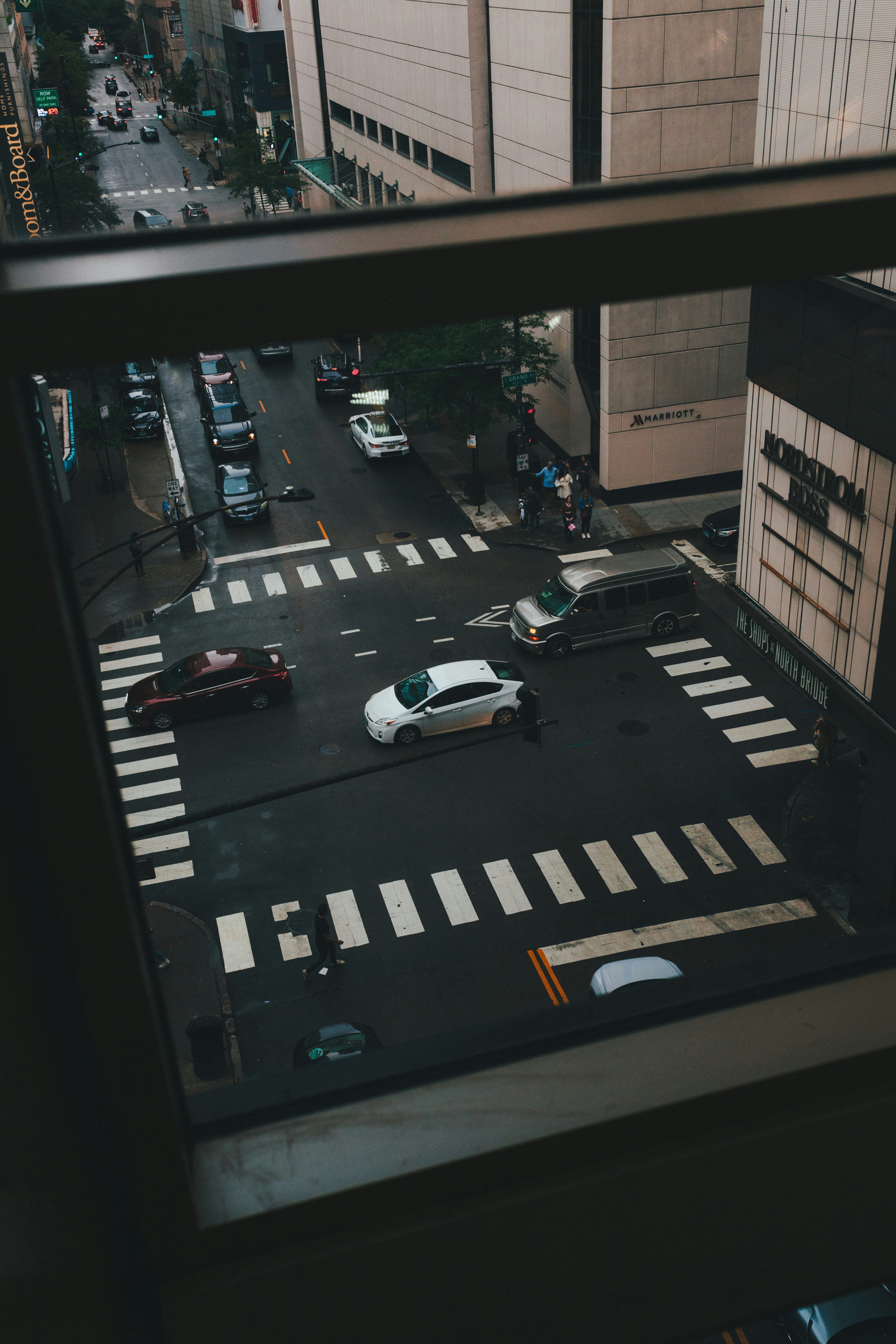 Chicago street intersection from above