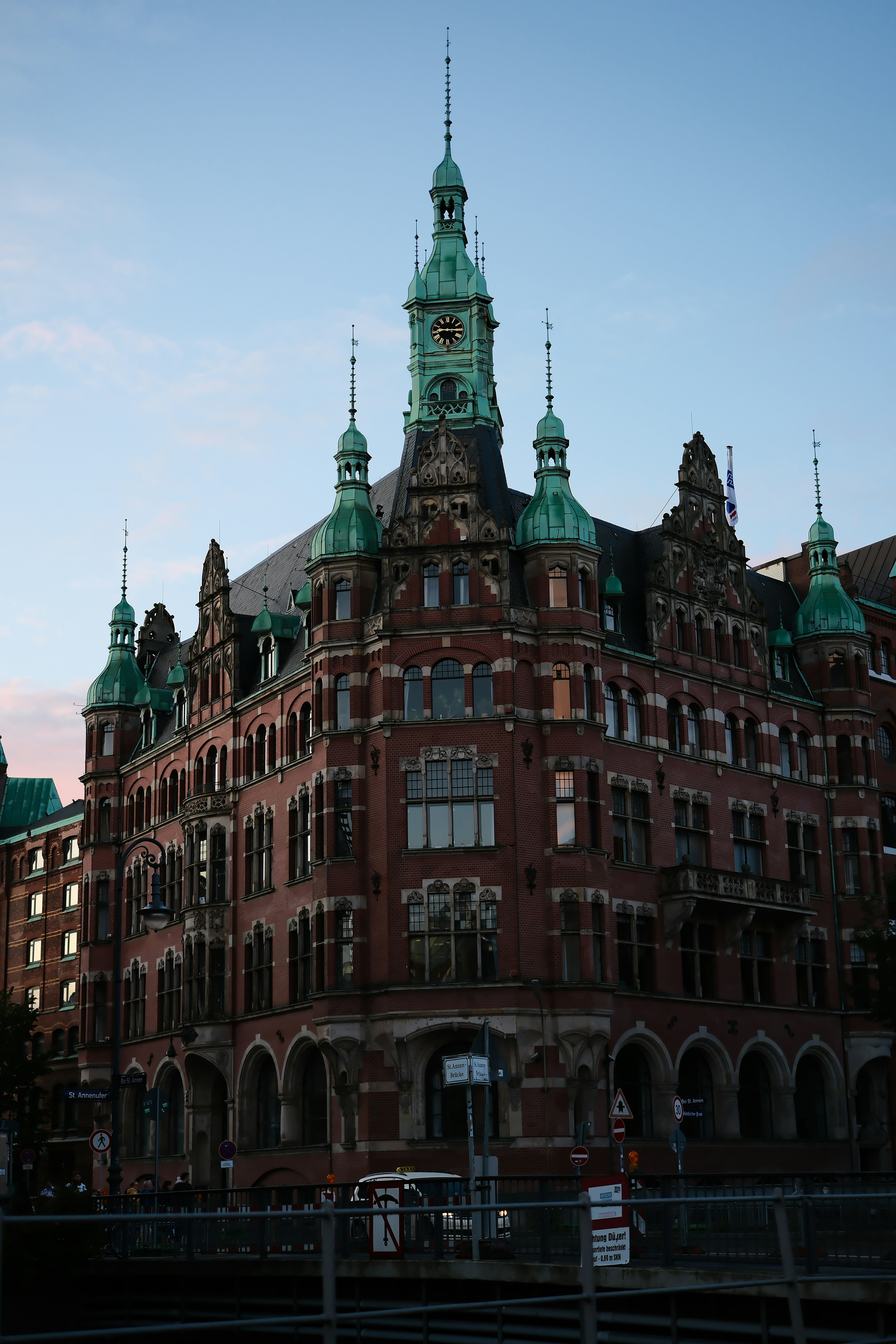 a large building with a clock on the top of it