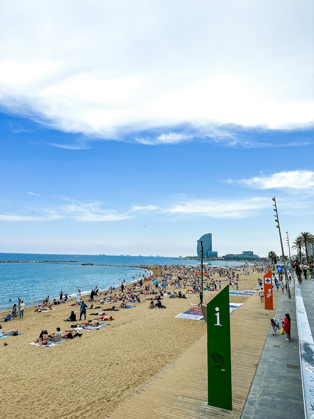 a beach with a lot of people on it