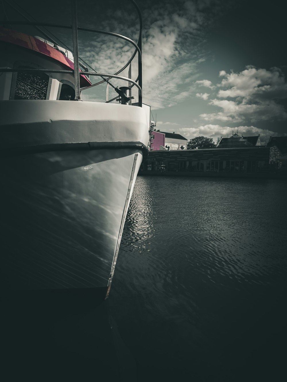 a boat that is sitting in the water