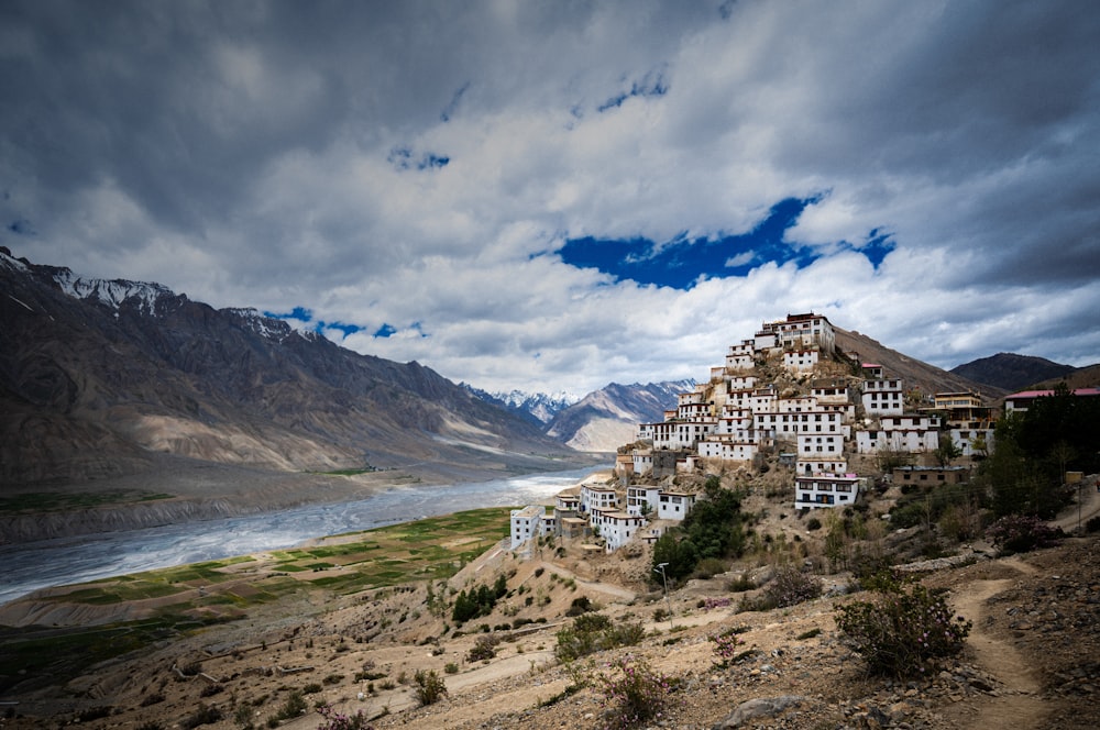 a mountain village in the middle of a valley