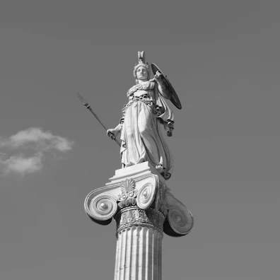 Ancient Greek artwork illustrating the myth of Astraea, the virgin goddess of justice.