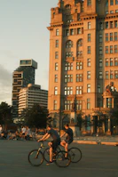 Exclusive guided city tour with a small group enjoying a historic landmark.