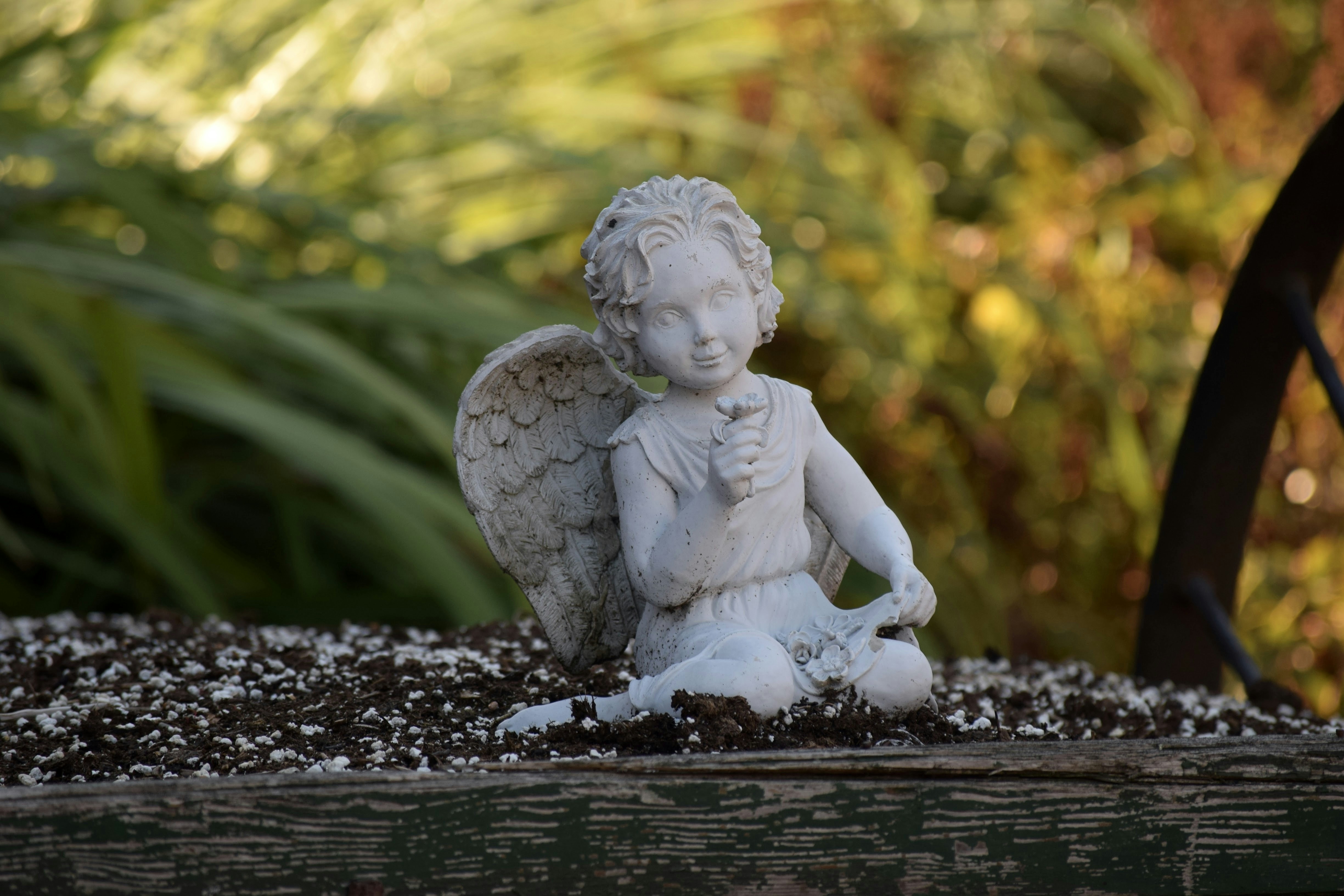 Angel sculpture.