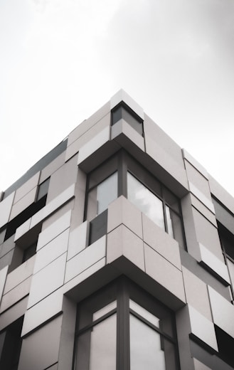 a tall building with lots of windows on top of it