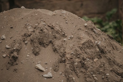 A pile of fill dirt ready for delivery.
