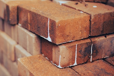 a stack of bricks sitting on top of each other