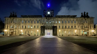 Photo of Divine Truth Grand Lodge building in Atlanta with warm evening light.